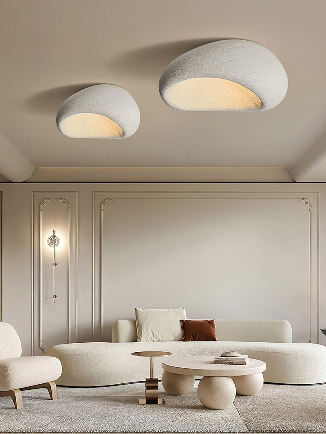 Solara Plafonnier avec Lune Japonaise Wabi-Sabi - Neutralighting