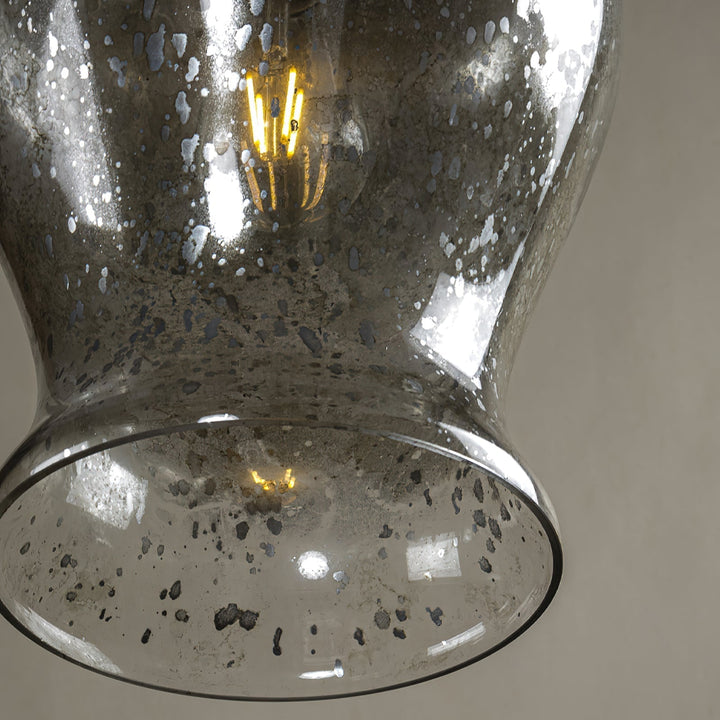 Ilvenel Lampe Pendentive Bois Verre Industriel Vintage - Neutralighting