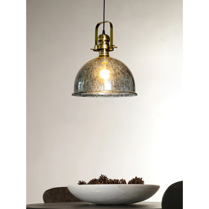 Ilvenel Lampe Pendentive Bois Verre Industriel Vintage - Neutralighting