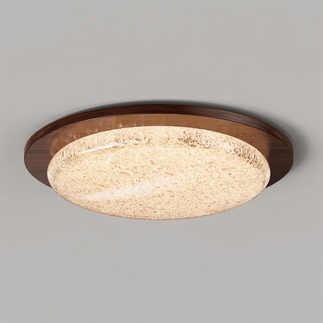 Kidson Plafonnier Résine Texturée Ton Bois LED - Neutralighting