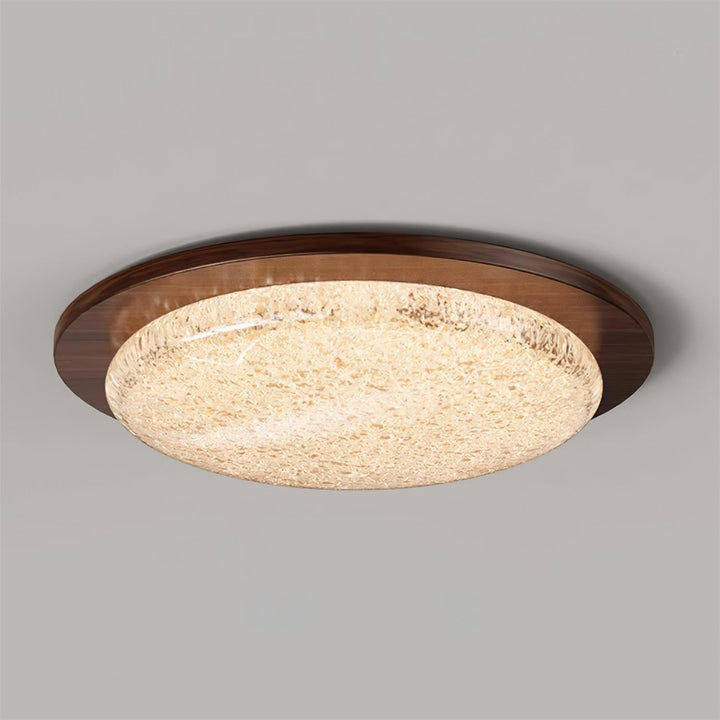 Kidson Plafonnier Résine Texturée Ton Bois LED - Neutralighting