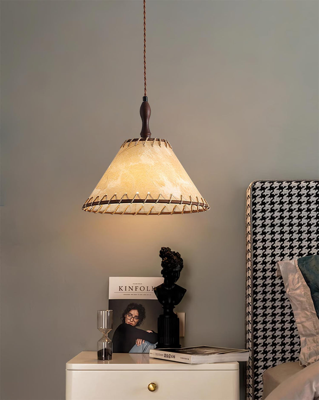 Kiko Lampe Pendante Tissu Chanvre Wabi Sabi Organique - Neutralighting
