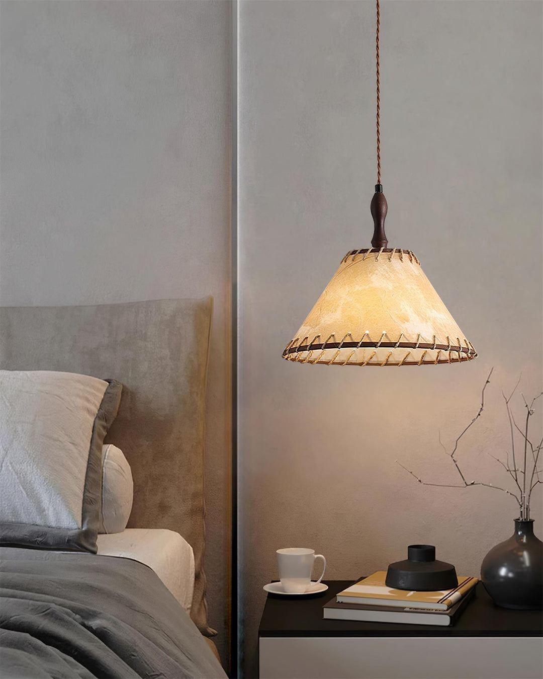 Kiko Lampe Pendante Tissu Chanvre Wabi Sabi Organique - Neutralighting