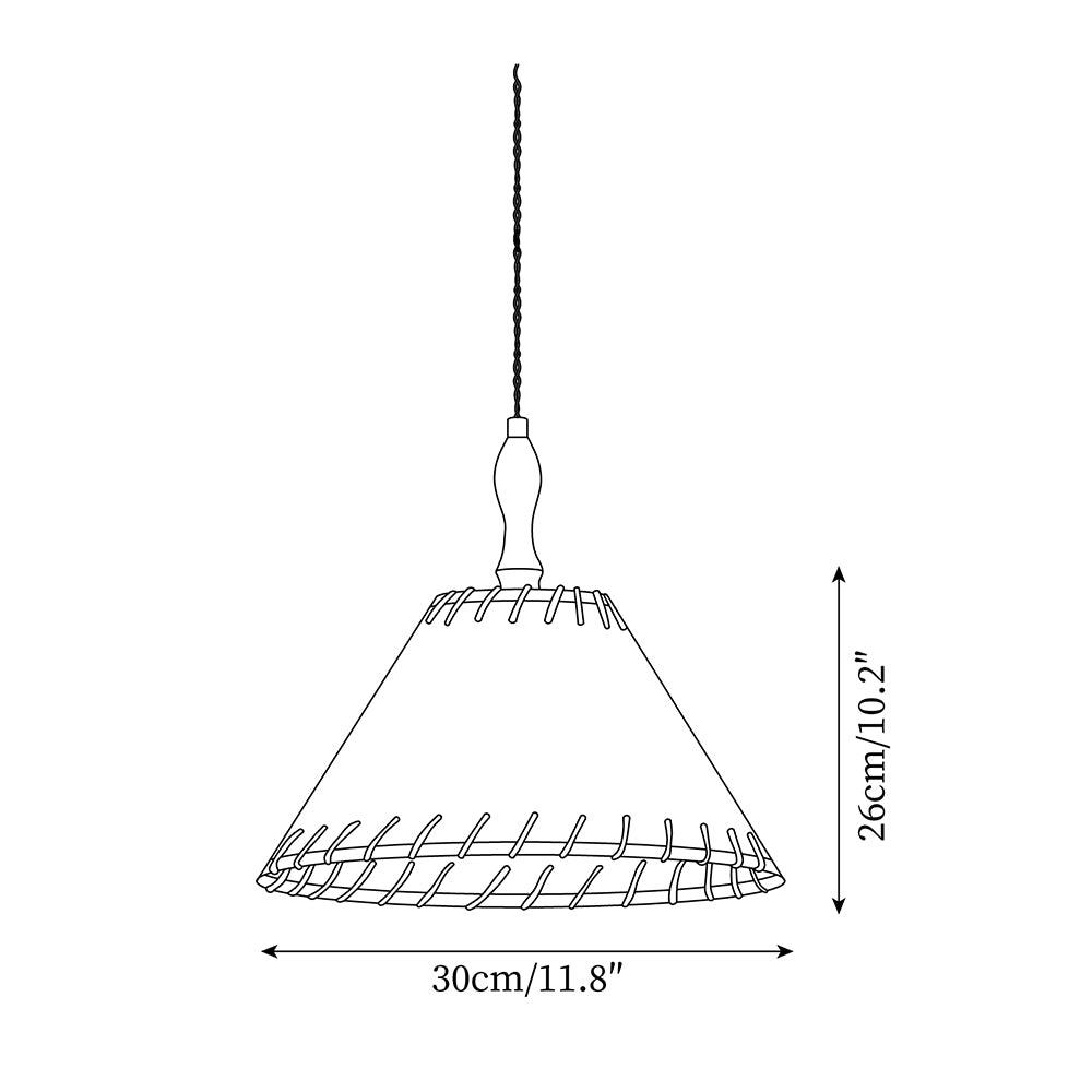 Kiko Lampe Pendante Tissu Chanvre Wabi Sabi Organique - Neutralighting