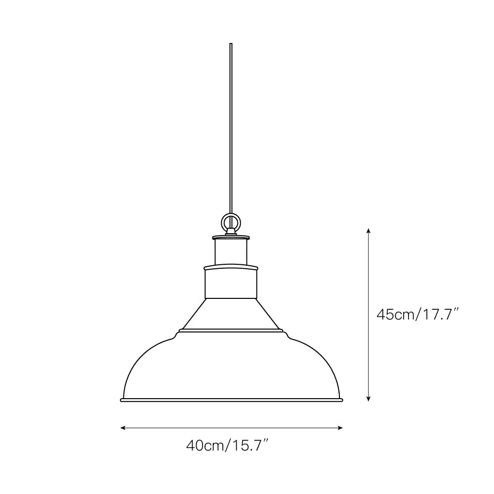 Avynor Lampe Pendentive Métal Bleu Industriel Vintage - Neutralighting