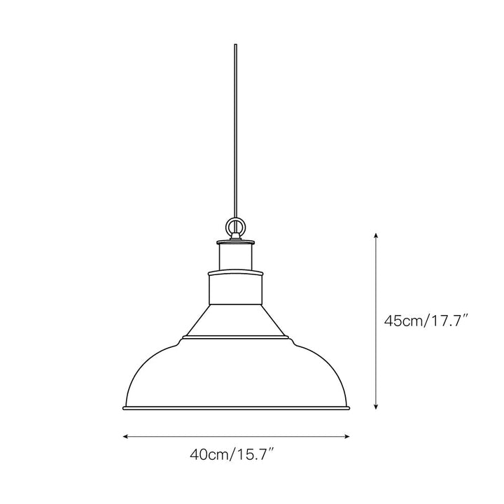 Avynor Lampe Pendentive Métal Bleu Industriel Vintage - Neutralighting