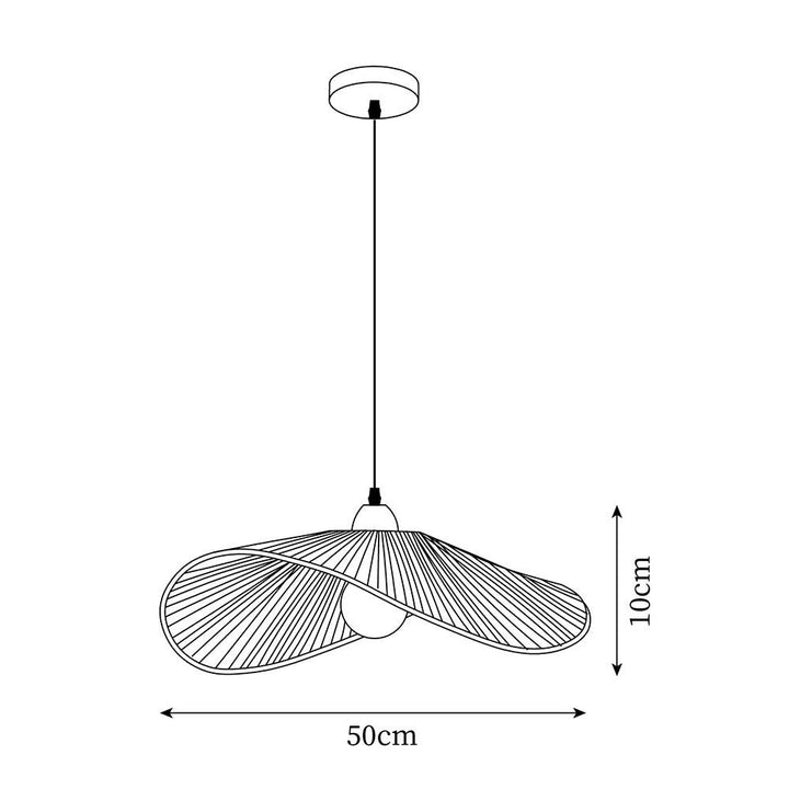 Suspension Tissé Chanvre Ombre Sculptural Naturel Moderne - Neutralighting