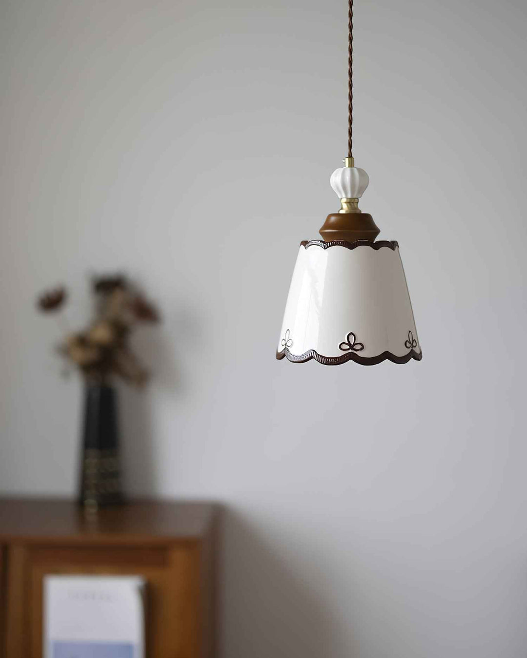 Klimt Suspension Lampe Céramique Festonnée Vintage - Neutralighting