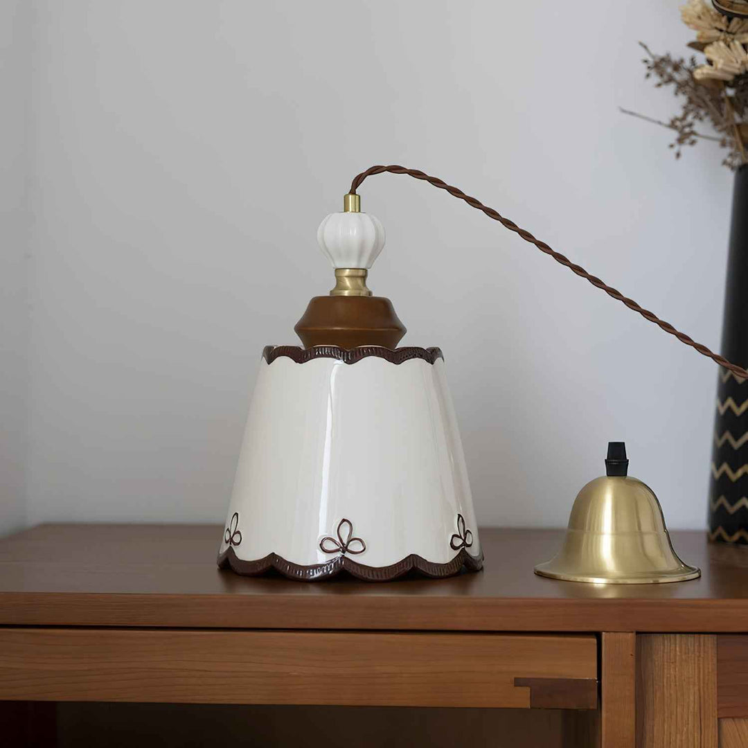 Klimt Suspension Lampe Céramique Festonnée Vintage - Neutralighting