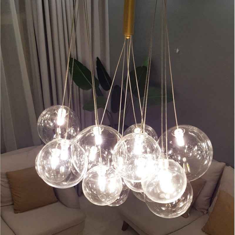 Valentina Suspension Bubble Moderne Métal/Verre Transparent/Étoilé Salon - Neutralighting