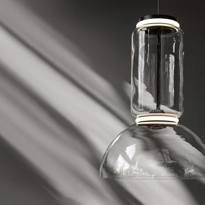 Virelo Suspension Cylindrique en Verre Empilé - Neutralighting