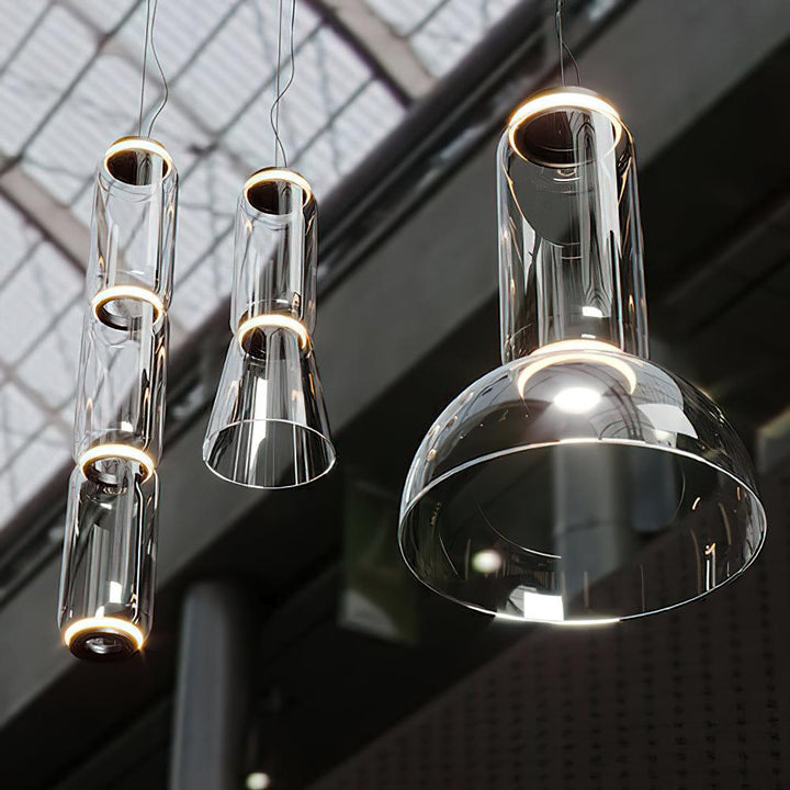 Virelo Suspension Cylindrique en Verre Empilé - Neutralighting