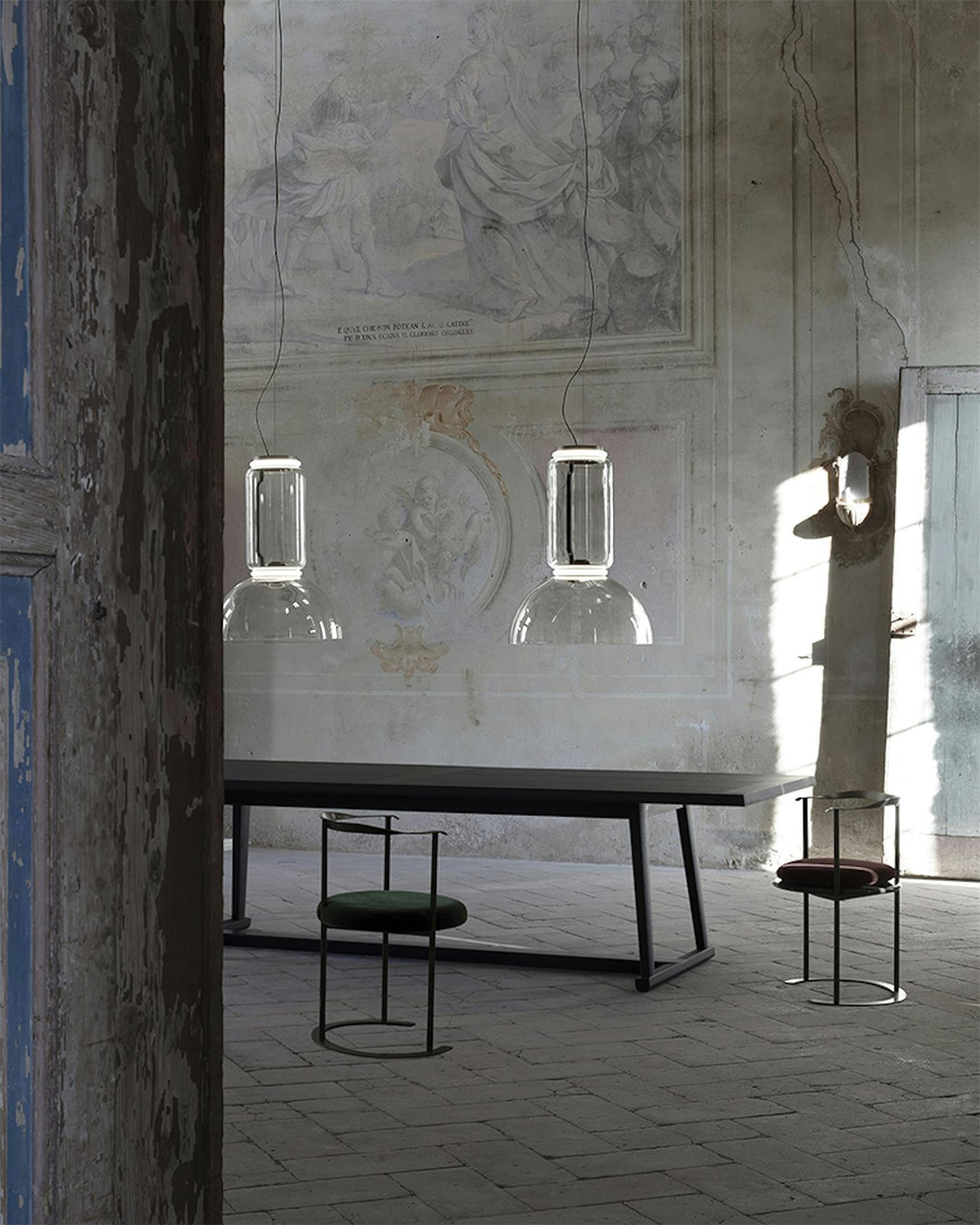 Virelo Suspension Cylindrique en Verre Empilé - Neutralighting