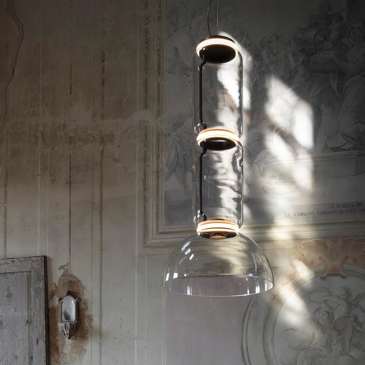 Virelo Suspension Cylindrique en Verre Empilé - Neutralighting