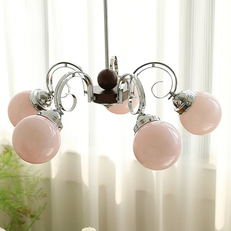 Valentina Vintage Crème Lustre Verre Salon Salle à Manger - Neutralighting