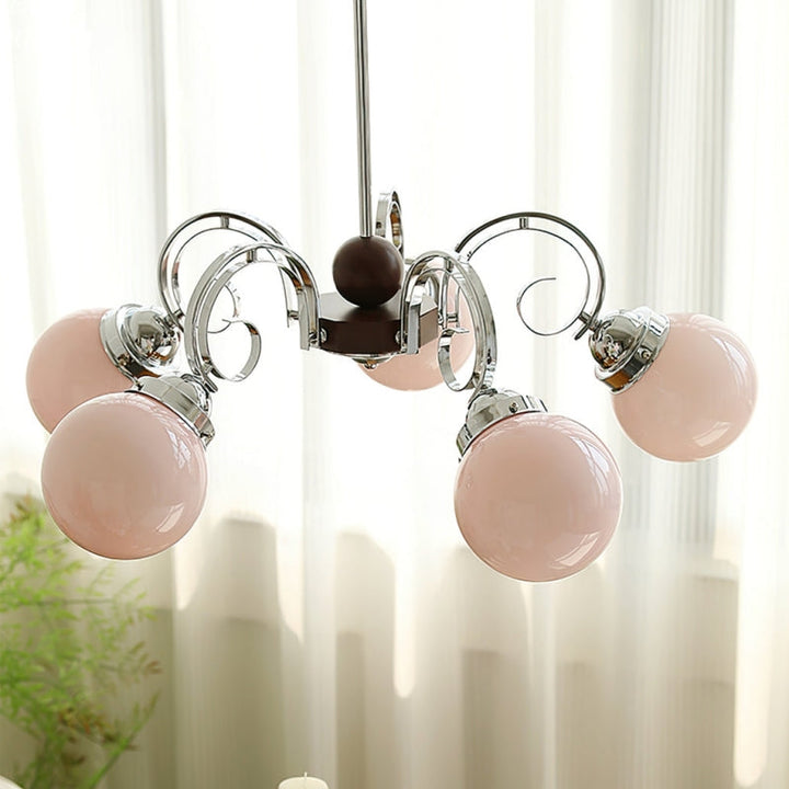 Valentina Vintage Crème Lustre Verre Salon Salle à Manger - Neutralighting