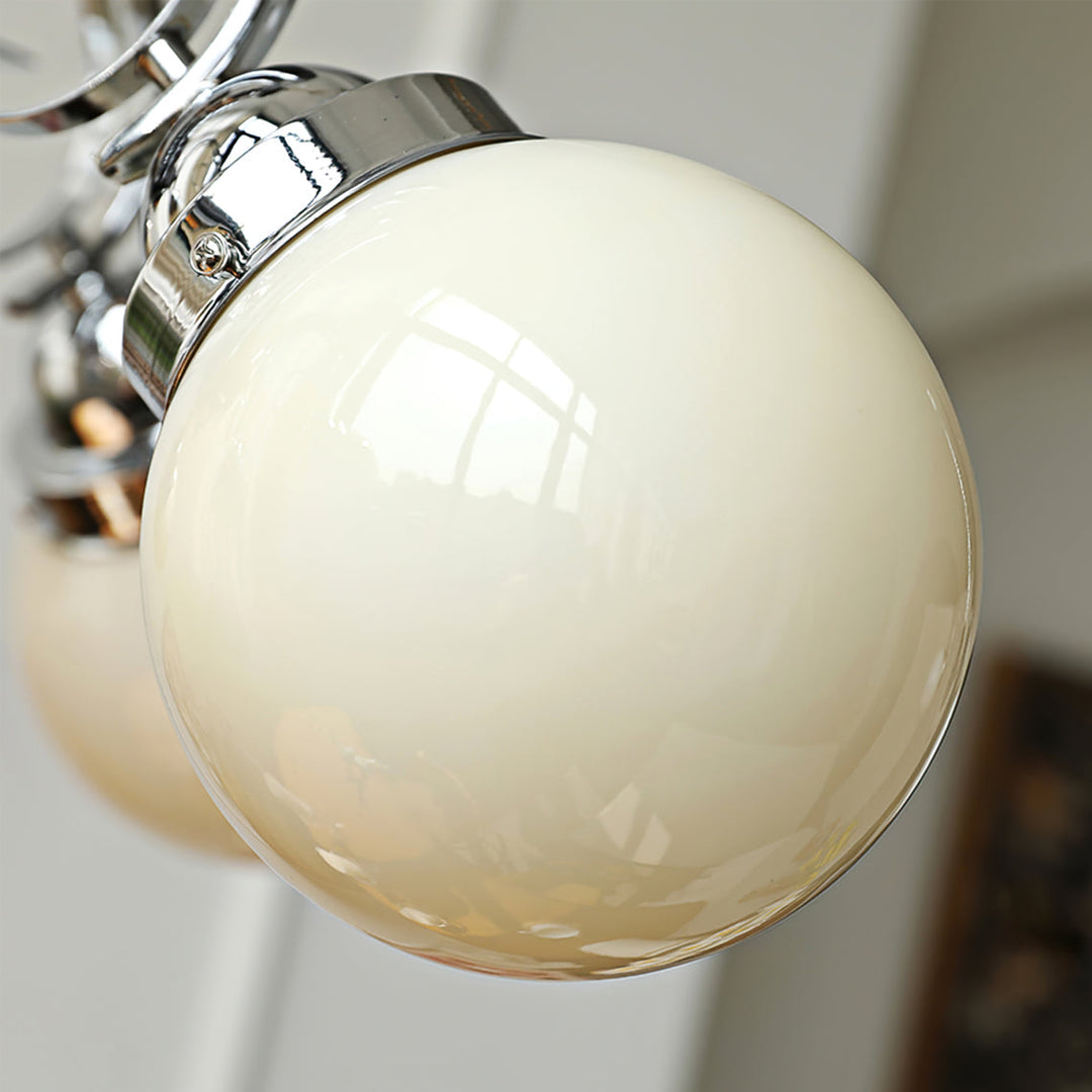 Valentina Vintage Crème Lustre Verre Salon Salle à Manger - Neutralighting
