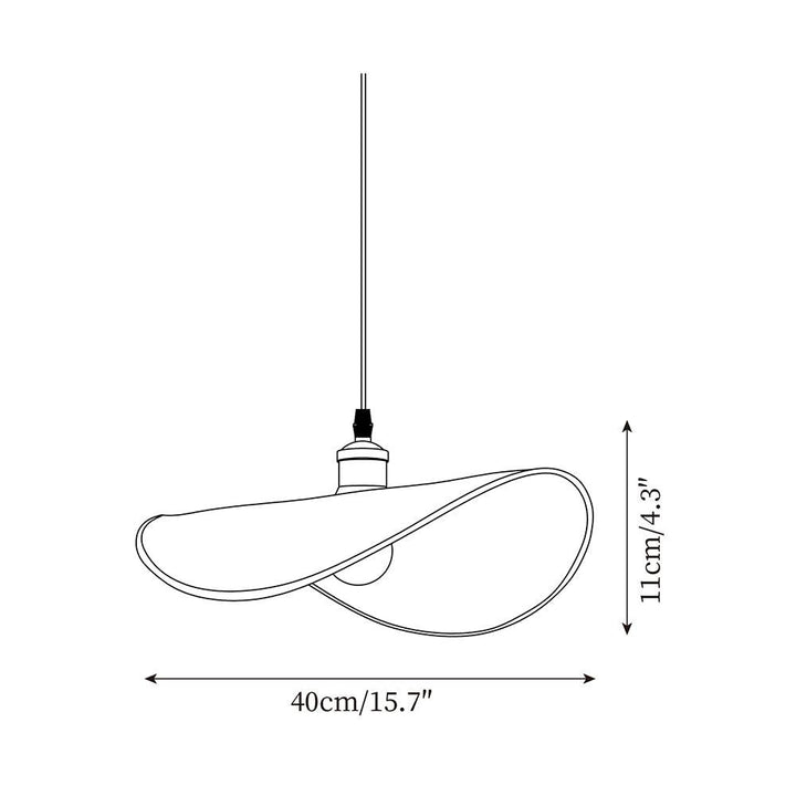 Aira Suspension Lampe Abat-jour en lin Bois Organique Sculptural - Neutralighting