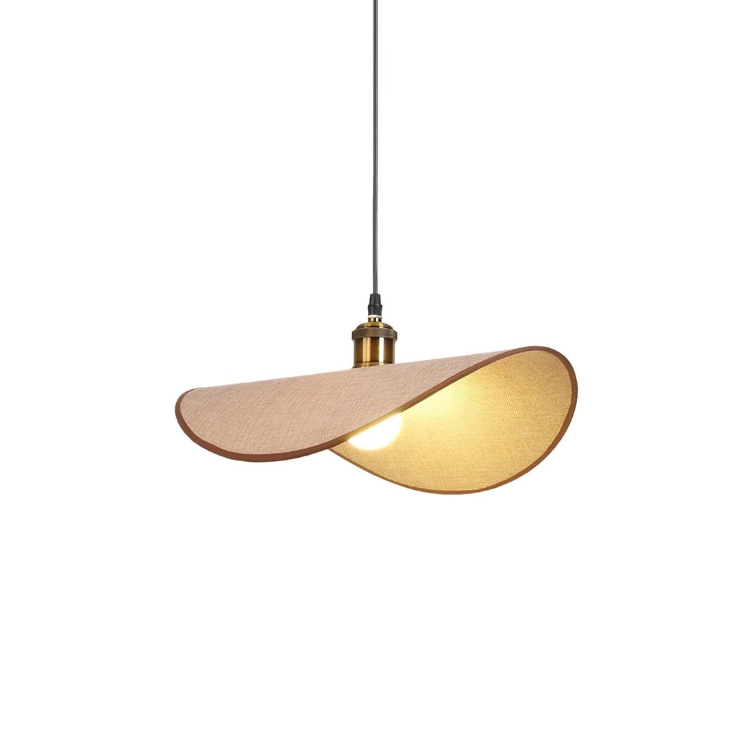 Aira Suspension Lampe Abat-jour en lin Bois Organique Sculptural - Neutralighting