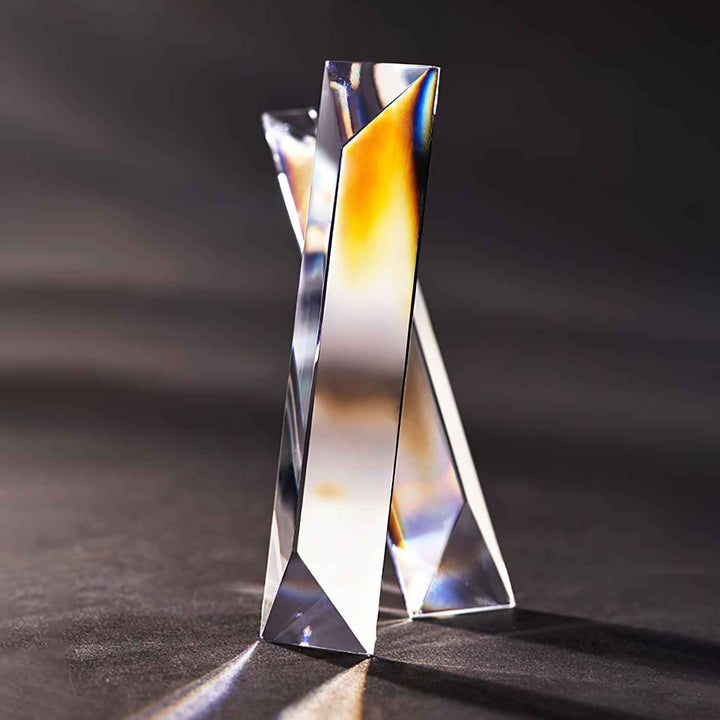 Voveliel Verre 25cm Doré LED