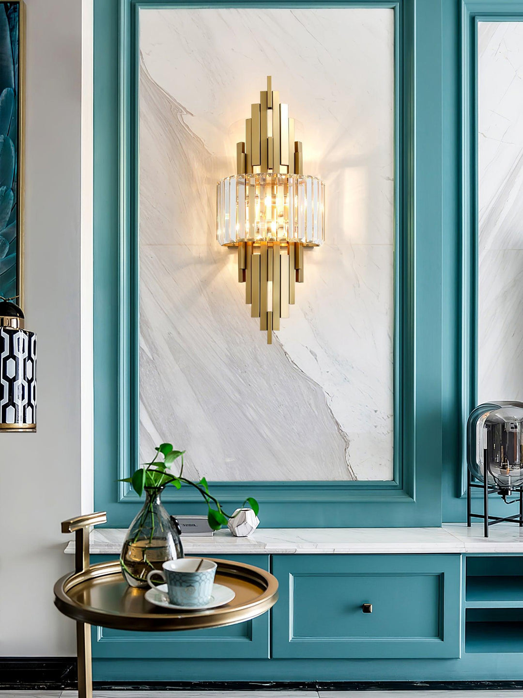 Voveliel Applique Murale en Verre de Luxe Postmoderne - Neutralighting
