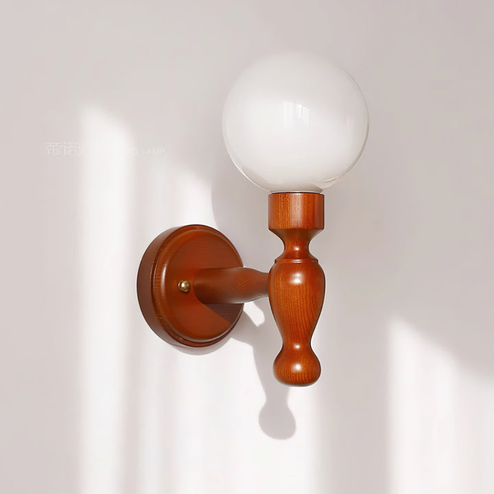 Mapleleaf Applique Murale Élégante en Verre et Bois - Neutralighting