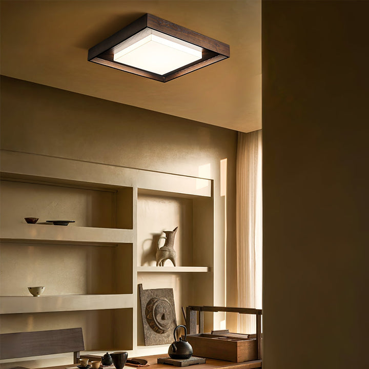 Auro Plafonnier Rustique en Bois - Neutralighting