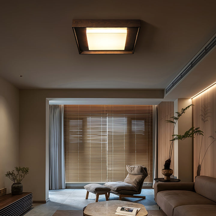 Auro Plafonnier Rustique en Bois - Neutralighting