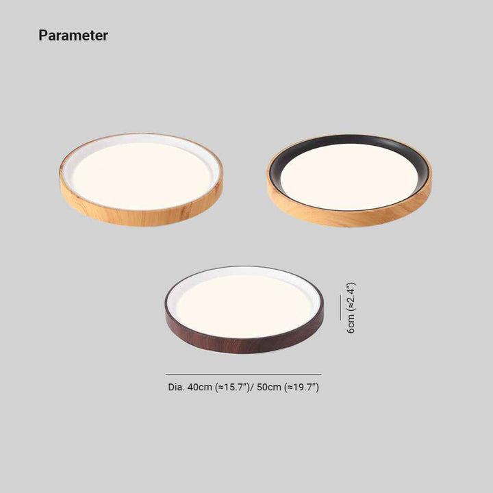 Plafonnier Arisha Acrylique Noyer LED