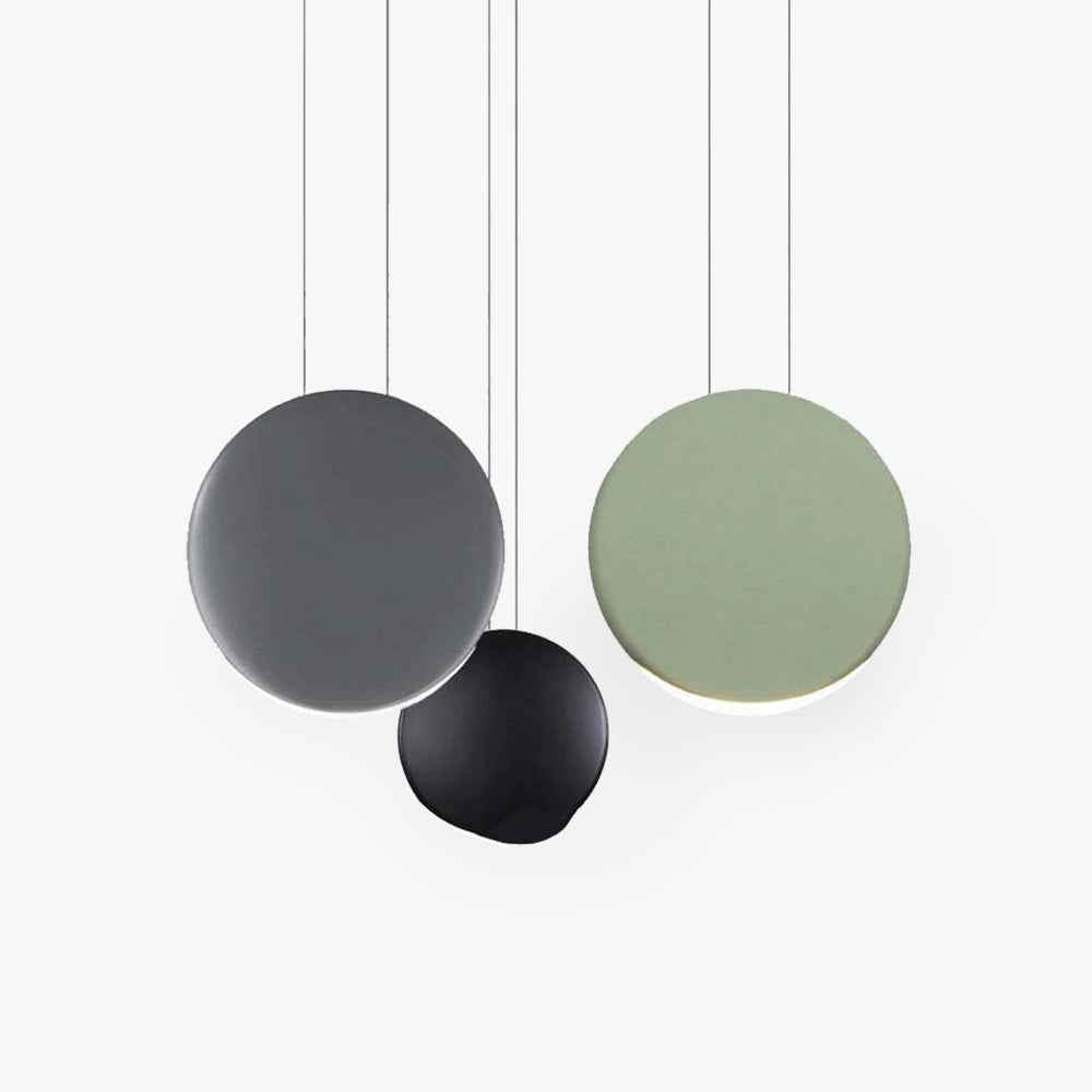 Valentina Suspension Ronde Simple, Métal/Résine, Noir/Vert/Brun/Gris/Blanc, Chambre à Coucher/Bureau - Neutralighting