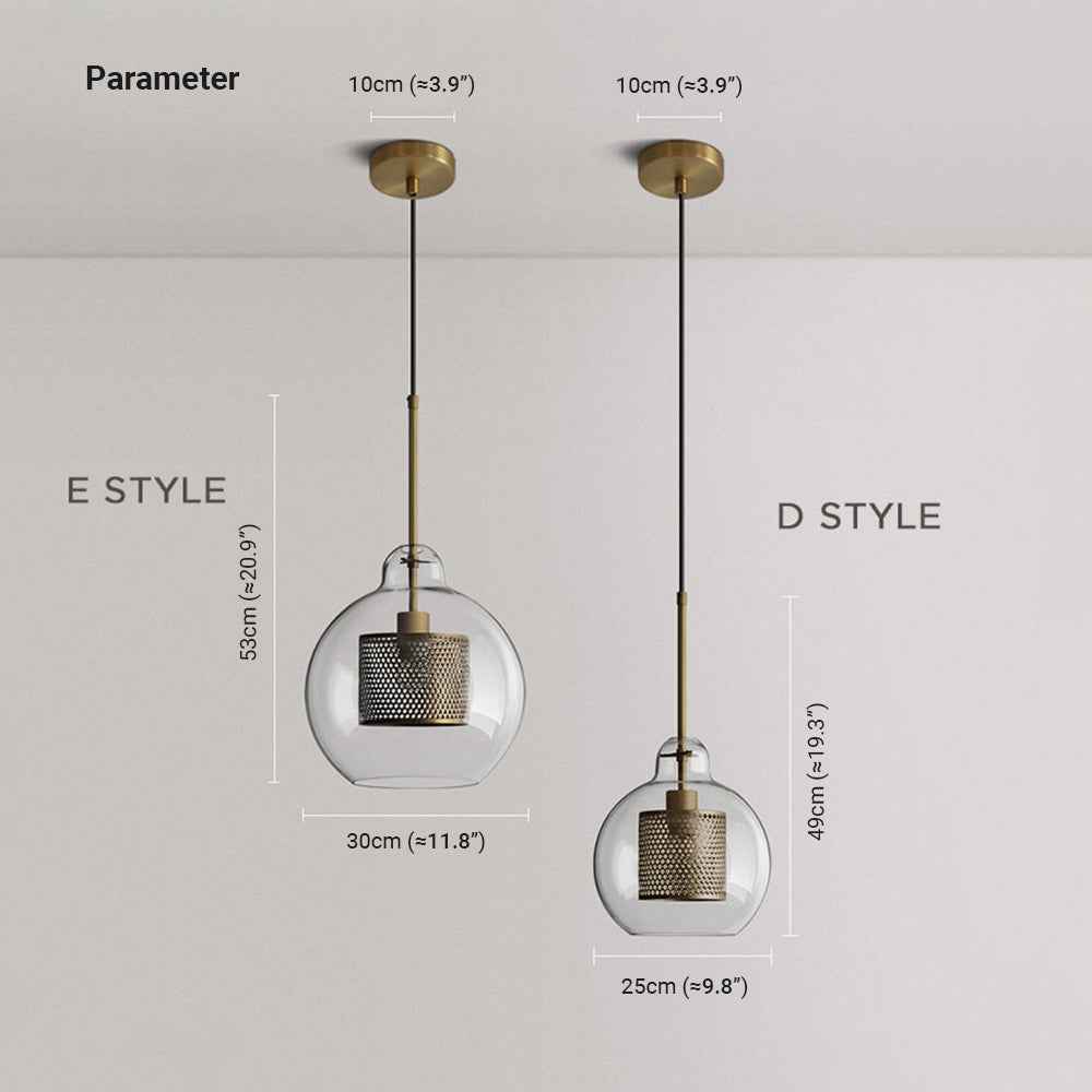 Suspension Hessa en Verre – Suspension Contemporaine
