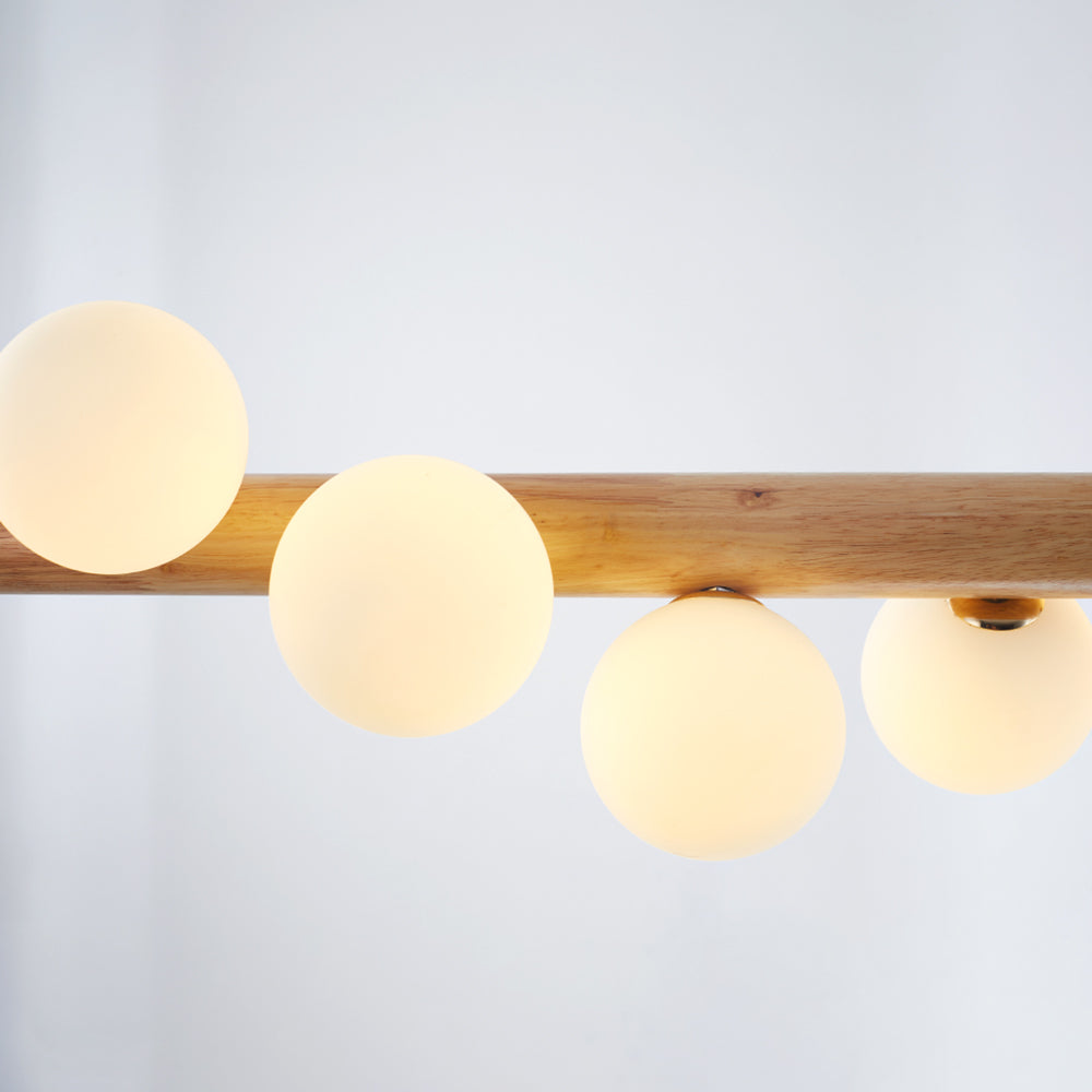 Valentina Verre Bolla Suspension en Bois/Noce - Neutralighting