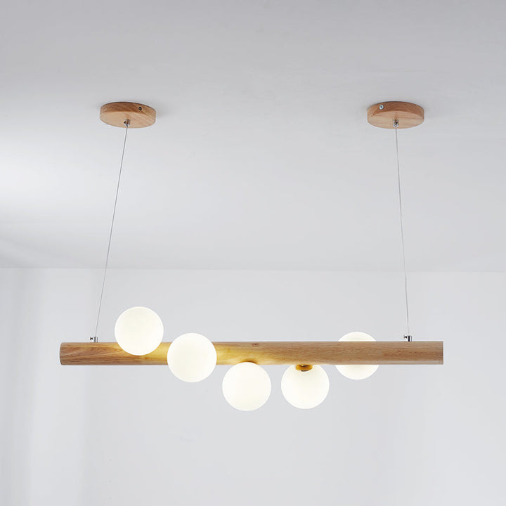 Valentina Verre Bolla Suspension en Bois/Noce - Neutralighting