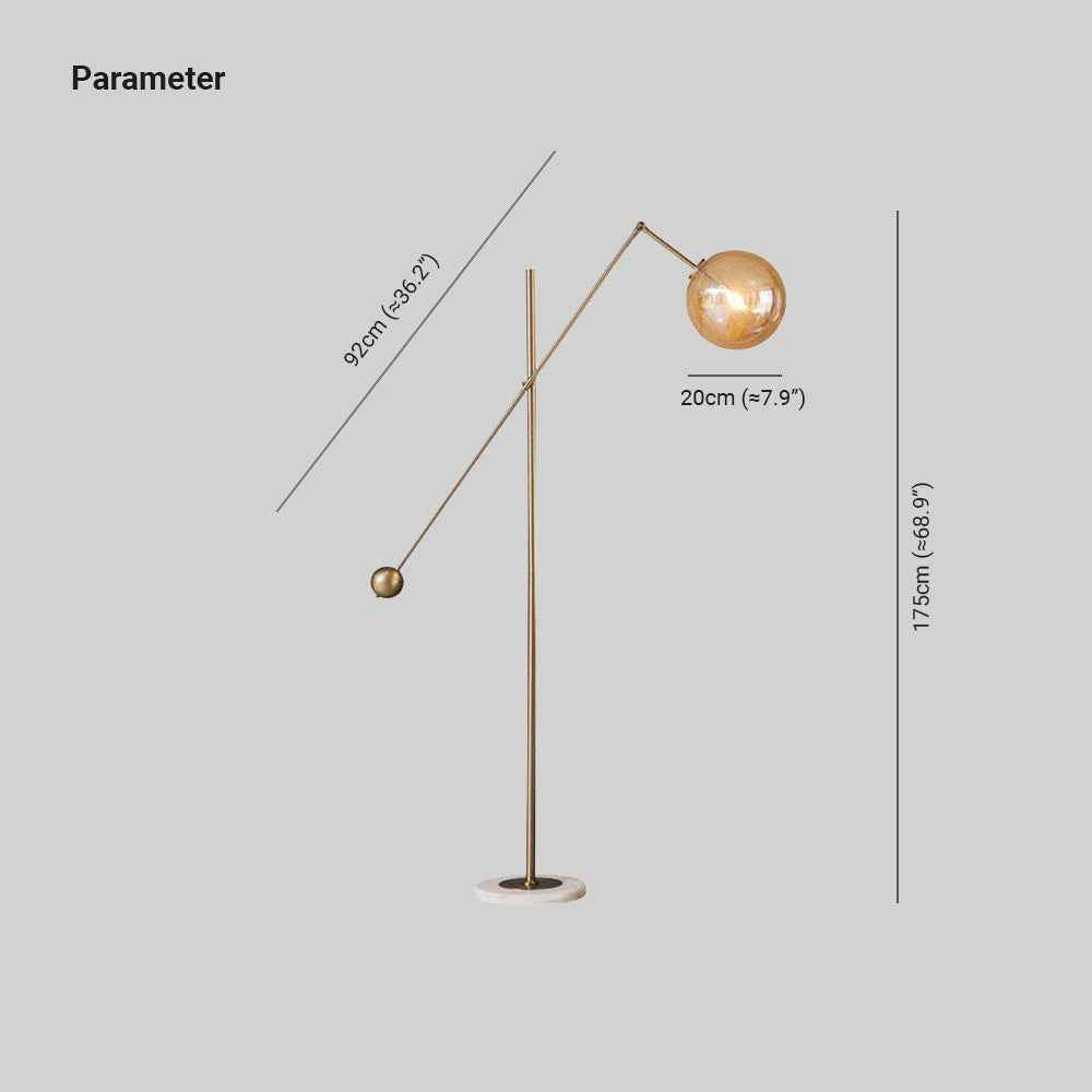 Lampadaire Valentina Verre Moderne 10W