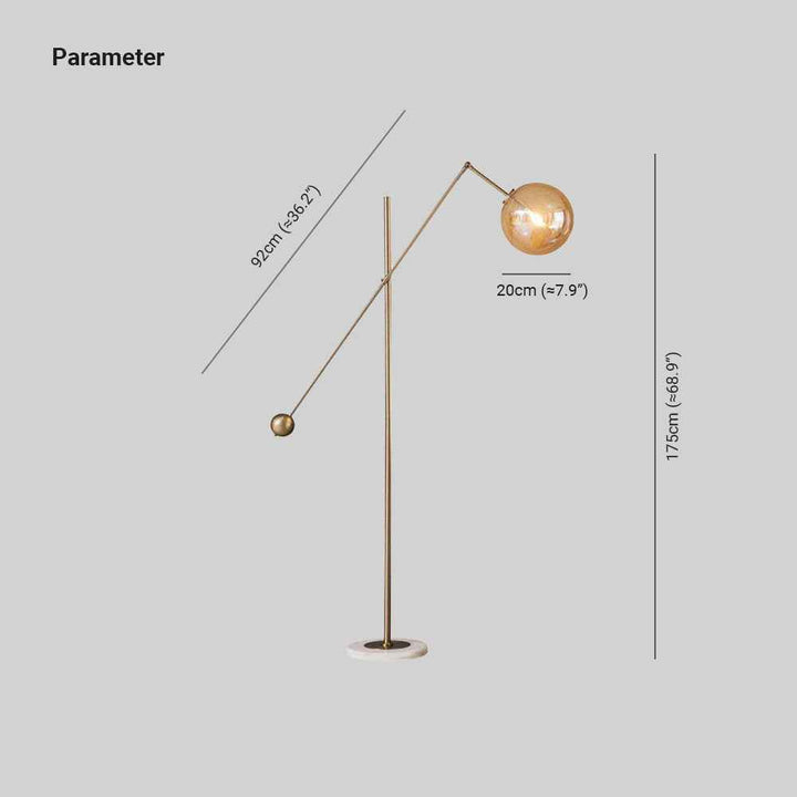 Lampadaire Valentina Verre Moderne 10W