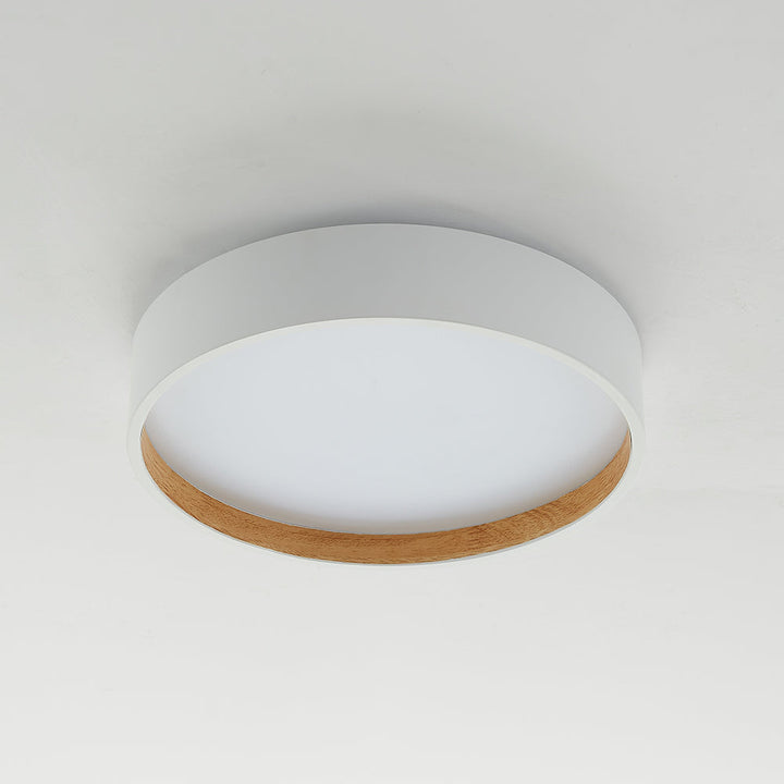 Arisha Plafonnier Rond Moderne, Métal/Acrylique, Blanc/Gris/Noir, Salon - Neutralighting