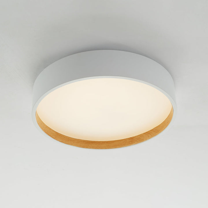 Arisha Plafonnier Rond Moderne, Métal/Acrylique, Blanc/Gris/Noir, Salon - Neutralighting