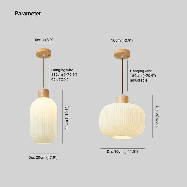 Muto Luminaires Suspension LED Moderne Bois/Verre Salon/Salle à manger - Neutralighting