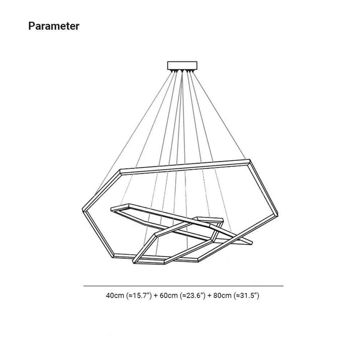 Ray Suspension Géométrique Contemporain, Métal, Doré, Salon/Chambre à Coucher - Neutralighting