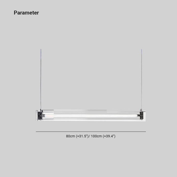 Ray Suspension Linéaire Classique, Métal/Verre, Blanc, Salle à Manger/Chevet - Neutralighting