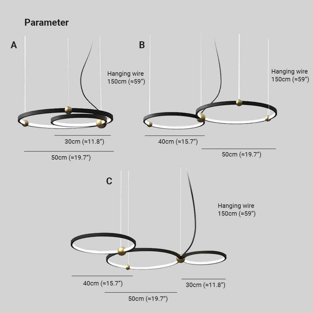Suspension Arisha Acrylique LED 25W