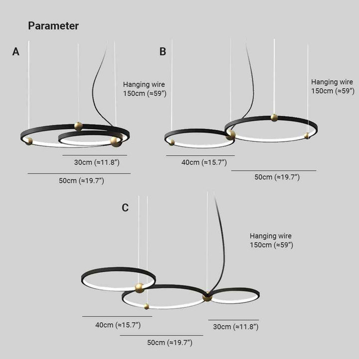 Suspension Arisha Acrylique LED 25W