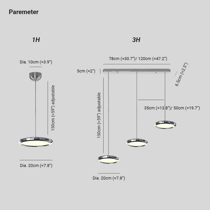 Suspension Arisha Acrylique LED V30