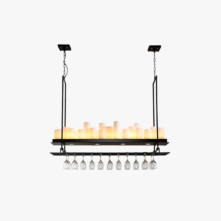 Silva Suspension Cylindre Moderne, Métal/Verre, Blanc/Noir, Restaurant/Bar - Neutralighting