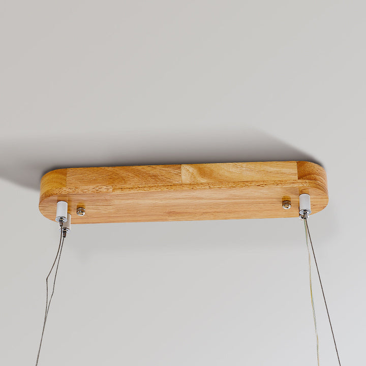 Muto Suspension Ellipse Moderne, Bois/Acrylique, Bois, Salon - Neutralighting