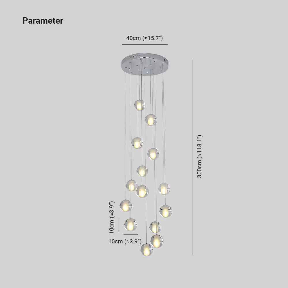 Suspension Arisha Acrylique LED V13