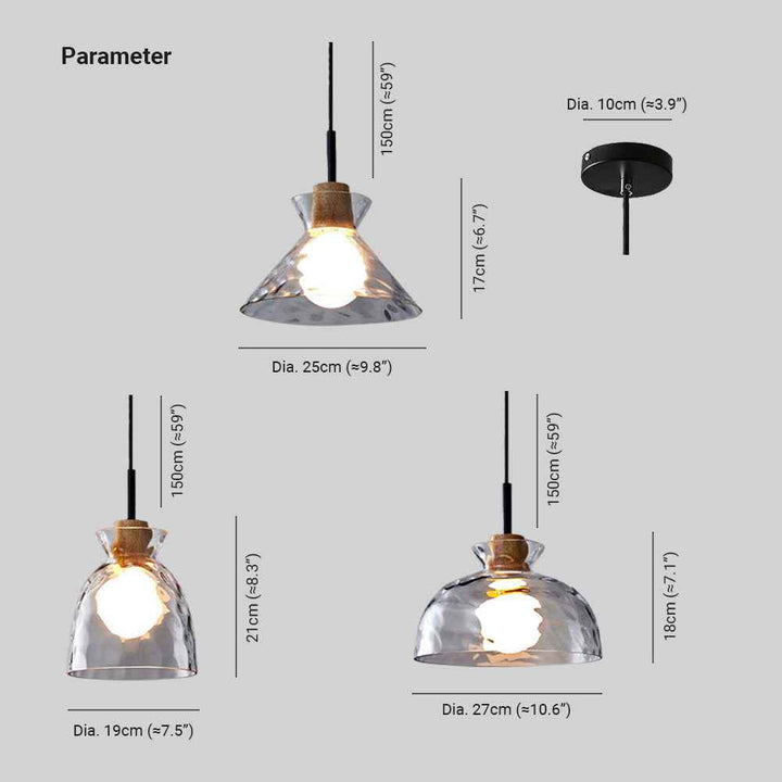 Suspension Arisha Verre LED V15