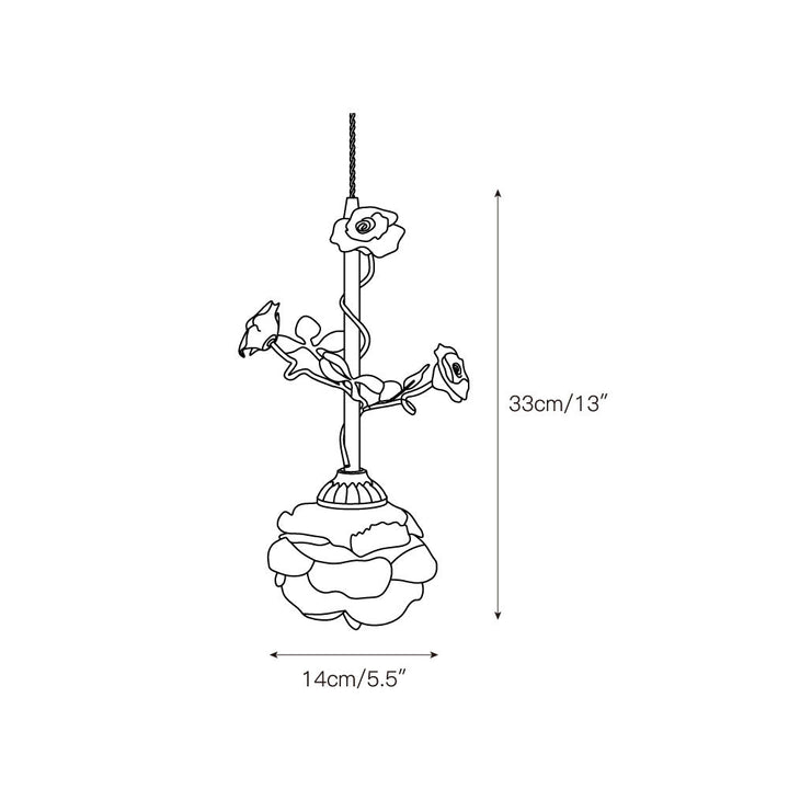 Ilsoris Lampe Pendentive Céramique Verre Rose Créativité Individuelle - Neutralighting