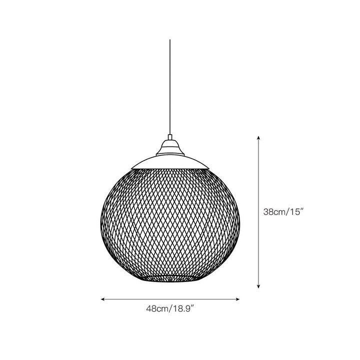 Aursorir Lampe Pendentive en Métal Maille Moderne Minimaliste - Neutralighting
