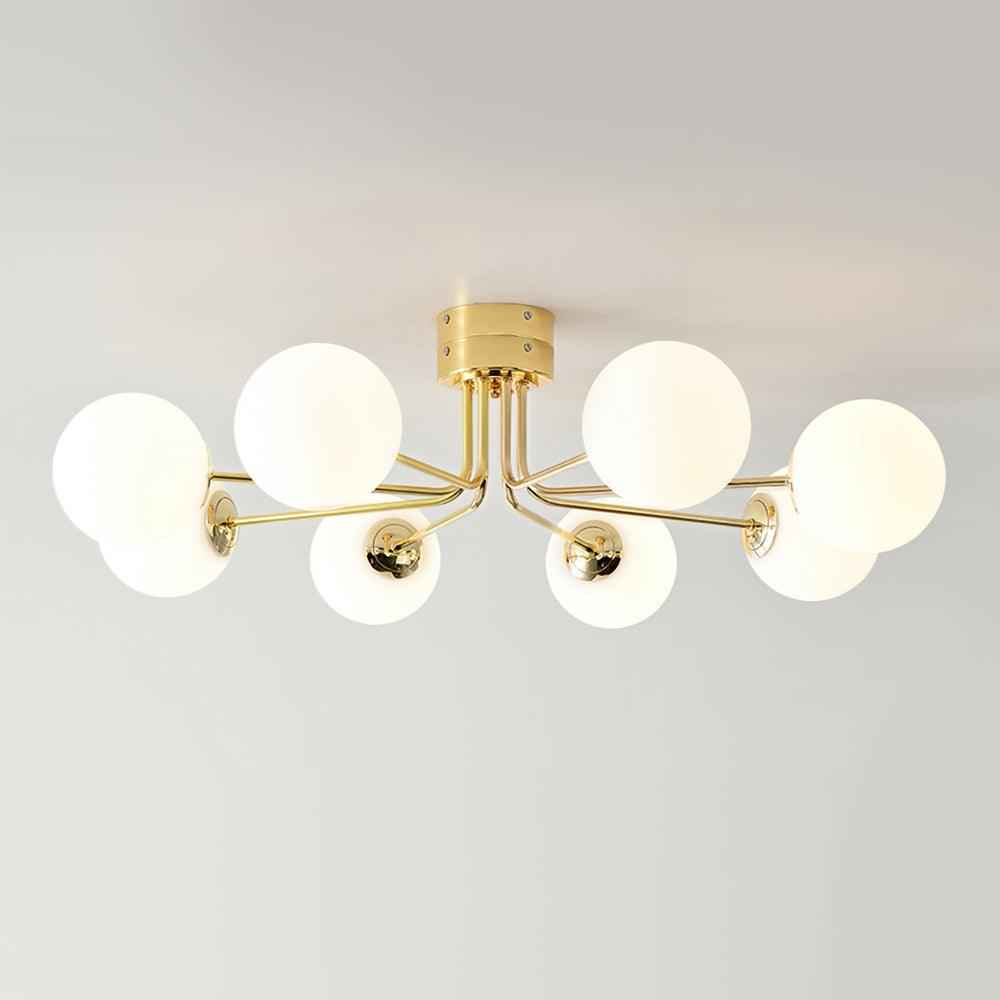 Lustra Verre 76cm Blanc LED